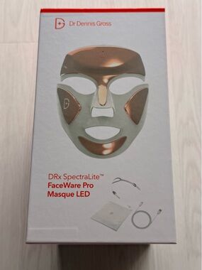 NEW Dr. Dennis Gross DRx SpectraLite FaceWare Pro LED Mask - White & Rose Gold